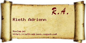 Rieth Adrienn névjegykártya