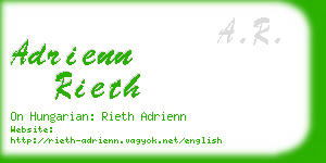 adrienn rieth business card